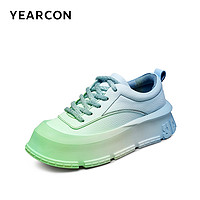 YEARCON 意尔康 女鞋2024新款女士厚底板鞋时尚休闲面包鞋多巴胺单鞋高级感