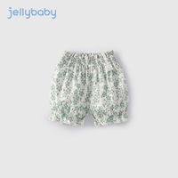 JELLYBABY裤子女童夏款儿童碎花休闲裤夏季薄款纯棉童装一岁女宝宝短裤夏装