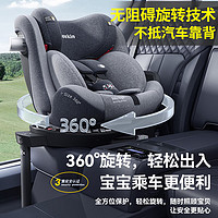 heekin 星途-德国儿童安全座椅0-12岁汽车用婴儿宝宝360度旋转i-Size认证 幻影灰(iSize全阶认证)