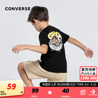 Converse匡威儿童装男童短袖t恤纯棉夏季新款大童环保系列半袖运动打底衫