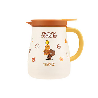 膳魔师（THERMOS）保温壶800ml大容量316L不锈钢家用暖水壶TEHB-800S Biscuit(LF)