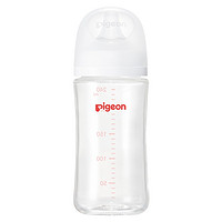 Pigeon 貝親 寬口徑玻璃奶瓶  240ml 配L奶嘴（6-9個月）