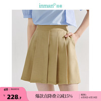 茵曼（INMAN）法式百褶裙裤2024夏季女装新款设计感显腿长显瘦宽松A字短裙