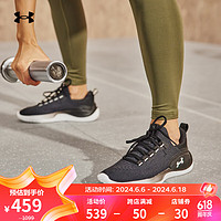 安德瑪 Flow Dynamic女子運動訓練鞋3026107 黑色001 37.5