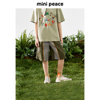 MiniPeace太平鸟童装夏新男童休闲中短裤F1GCE2E08 军绿色 150cm