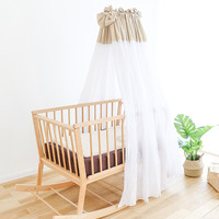 faroro 婴儿床蚊帐带支架宫廷开门蒙古包儿童宝宝蚊帐罩挡风帐