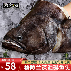馋鱼往事 鲽鱼头鲽鱼头 750g /个*2