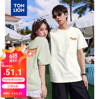 唐狮 TONLION2024新款情侣T恤TB 男款本白 XL
