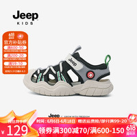 Jeep儿童宝宝鞋软底女童凉鞋包头中小童2024新款夏季男童鞋子防滑
