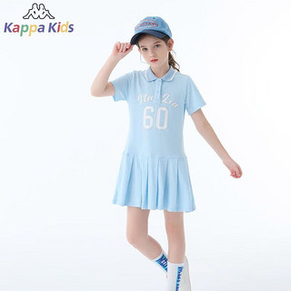 Kappa Kids卡帕童装女童连衣裙夏装洋气儿童学院风polo百褶裙 【KSS232269】橘色 120