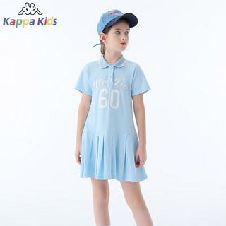 Kappa Kids卡帕童装女童连衣裙夏装洋气儿童学院风polo百褶裙 【KSS232270】紫色 140