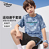 88VIP：Disney baby 迪士尼男童速干网眼短袖套装2024夏季新款儿童户外运动两件套童装