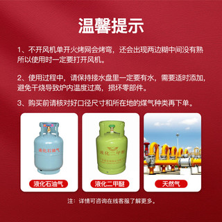 志高（CHIGO）烧烤炉商用无烟燃气液化气烧烤炉户外摆摊烧烤架烤鱼羊牛肉串生蚝炉带熄火保护 120型18口径