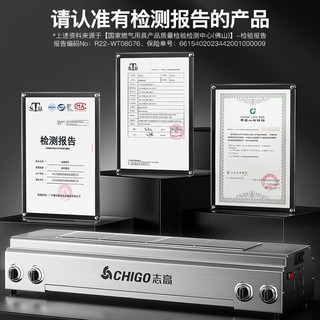 志高（CHIGO）烧烤炉商用无烟燃气液化气烧烤炉户外摆摊烧烤架烤鱼羊牛肉串生蚝炉带熄火保护 120型18口径
