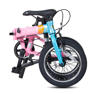 大行（DAHON）儿童越龄童车14英寸铝合金男女学生小轮折叠自行车KAA411 曜石灰黑