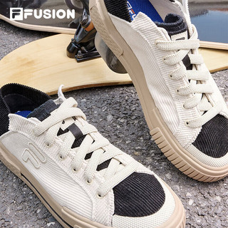 FILA FUSION斐乐官方潮牌WALLRIDE DX女鞋场下一脚蹬帆布鞋滑板鞋
