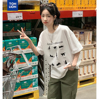 唐狮 TONLION2024女圆领短袖T恤WP 本白 L
