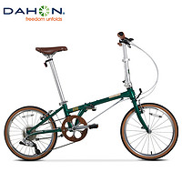 DAHON 大行 20英寸铬钼钢10变速折叠自行车成人男女复古单车D10