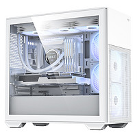 aigo 爱国者 W10机箱台式机电脑matx白色侧透顶部360水冷散热DIY机箱