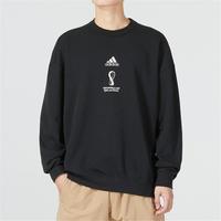 阿迪达斯 adidas户外圆领卫衣男装上衣宽松运动休闲足球时尚针织套头衫