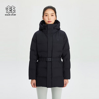 KOLON SPORT可隆女子绗缝戈尔科技防风羽绒服防泼水鹅绒服外套 LKDJ3WNK02-BK 黑色 175/XL