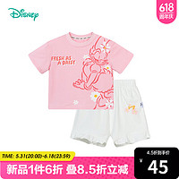 Disney 迪士尼 兒童純棉t恤+短褲2件套裝