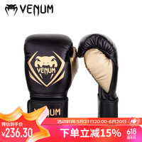VENUM毒液竞争者拳击手套训练泰拳散打搏击拳套拳击套 黑金 12OZ