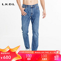 LKDL下半身 夏季新品高端品牌牛仔裤柔软不易变形微弹牛仔裤男 浅蓝色 34