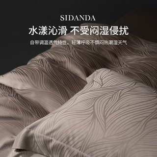SIDANDA奥地利100支兰精天丝提花四件套春夏轻奢凉感丝滑被套床单款
