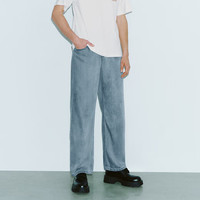 URBAN REVIVO 男装时尚休闲感松紧腰抽绳牛仔长裤 UMF840063 灰蓝 31