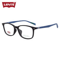 Levi's/李维斯 近视眼镜框架 依视路爱赞全晰膜御1.60/-600度 003磨砂黑框蓝腿