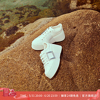 ROGERVIVIER/2024夏季RV女鞋Viv Skate皮革运动休闲鞋 白色 37