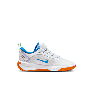 耐克（NIKE）男女童OMNI幼童综合运动童鞋魔术贴夏季环保DM9026 107白/清透蓝/蒸气绿/荷兰橙 29.5