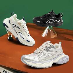 fineplan良计复古动感经典老爹鞋男43米白色