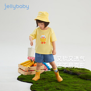 JELLYBABY女童t恤2024新款婴幼儿圆领上衣夏装潮儿童夏季衣服1岁宝宝短袖夏