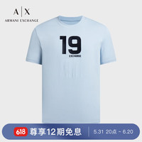 阿玛尼 EMPORIO ARMANIARMANI EXCHANGE【父亲节】24春夏AX男装圆领刺绣印花T恤