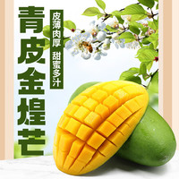 南湖秋月新鲜水果青皮金煌芒果当季热带纯甜金煌芒(放软食用)单果500g+ 甄选青皮金煌芒 4.5斤装