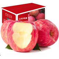 懿庄园 FRUIT MANOR山东烟台红富士苹果 新鲜水果脆甜  整箱8.6斤 净重8斤+ 75-80mm
