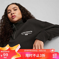 彪马（PUMA）女子 生活系列 针织卫衣 623483-01黑色 亚洲码L(165/88A) 