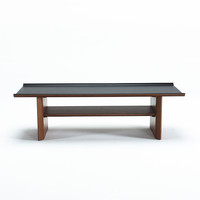 INNOVATIONLIVING 依诺维绅 北欧风简约茶几奥利弯曲木轻奢风格胡桃木曲线茶几