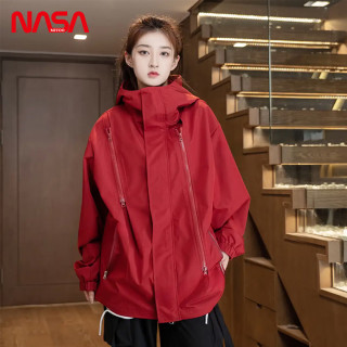 冲锋衣男女款三户外防风防水合一潮牌夹克外套8008红色春秋款2xl体重