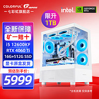 COLORFUL 七彩虹 12代i5 12600KF/RTX4060Ti/4060 显卡游戏设计办公电脑主机