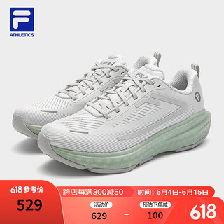 FILA 斐乐 女鞋ENERGY 2路跑鞋2024春季跃动2跑步鞋运动鞋 雨雾灰-NC 38.5