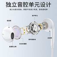 适用iqoo有线耳机typec接口圆孔vivo入耳式高音质976