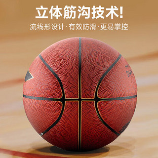 李宁（LI-NING）7号篮球吸湿耐磨防滑比赛训练用球室内外水泥地通用中国行剑指天 【手感炸裂】黄棕色+