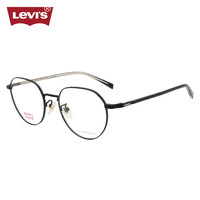 Levi's/李维斯 免费配镜 近视眼镜框架 依视路爱赞全晰膜御1.74/-1800度 003黑色
