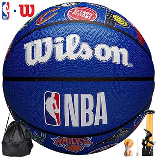 威尔胜（Wilson）NBA球队全队徽PU室内外防滑耐磨比赛篮球标准7号WZ4021101CN7