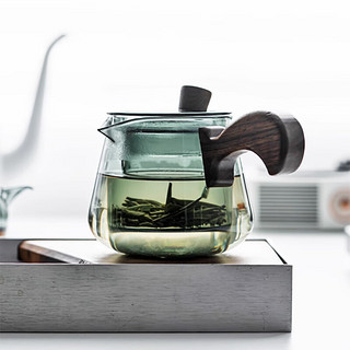 SUSHI CERAMICS高硼硅玻璃茶壶煮茶壶泡茶壶带内胆功夫茶具灵空侧把壶透明色