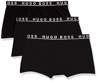 移动专享：HUGO BOSS 男士3件套弹力棉短裤,黑色,Large