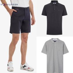 TOMMY HILFIGER 汤米·希尔费格 男士绣标镶边POLO衫*1+网眼POLO衫*1+短裤*1